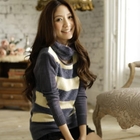 Tokyo Fashion - Striped Sweater with Neckwarmer