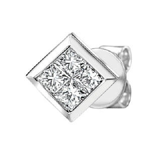 18K White Gold Diamond Single Earring 18K White Gold Diamond Single Earring