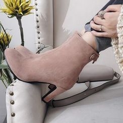 Megan - High Heel Belted Ankle Boots Megan - High Heel Belted Ankle Boots