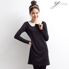 yeomong - Peter Pan Collar Wool Blend Dress