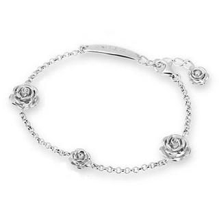 Bling Bling Roses Bracelet - Platinum Plated 925 Silver