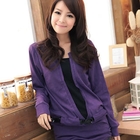 RingBear - Mock Two-Piece Long Top with Belt