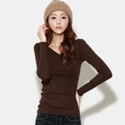 PAPA JEANS - V-Neck Long-Sleeve Top