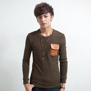 Pocket-Accent Knit Top