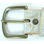 ESCOBARIA - Paisley Motif Embossed Leather Belt