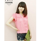 Dodostyle - Petal-Sleeve Chiffon Blouse