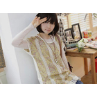 Sechuna - Lace-Trim Floral Print Top