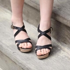 STYLEKELLY - Cross Strap Sandals