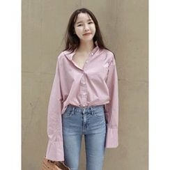 maybe-baby - Loose-Fit Cotton Shirt maybe-baby - Loose-Fit Cotton Shirt