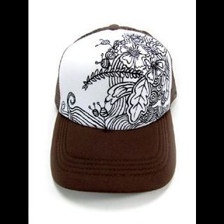'Flower & Wave' Baseball Cap 'Flower & Wave' Baseball Cap