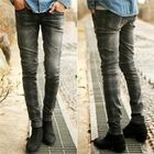 ABOKI - Plaid Skinny Jeans