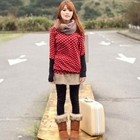 Tokyo Fashion - Inset Knit Skirt Leggings