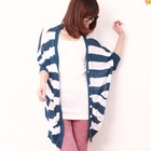 ZOO - Dolman-Sleeve Striped Cardigan