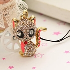 Miss Girl - Rhinestone Cat Mobile Strap