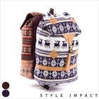 Style Impact - Nordic Patterned Knit Backpack