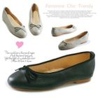 MODELSIS - Genuine Leather Beribboned Flats