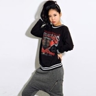 BENGGIRL - Stripe-Trim Printed Pullover
