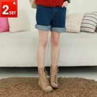 Jean Stone - Set: Denim Shorts + Belt