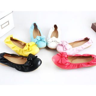 YESSTYLE: KAWO- 'Bow' Scrunch Flats - Free International Shipping on orders over $150