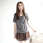 Kiwi Shop - Set: Cowl-Neck Top + Necklace
