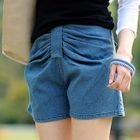 prischu essentials - Denim Short with Oversize Bow