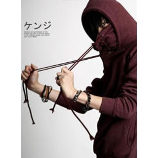 Funnel Neck Hooded Pullover