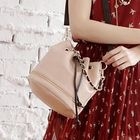 Miss Sweety - Zip-Trim Drawstring Bucket Bag