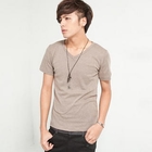 Free Shop - V-Neck Short-Sleeve T-Shirt