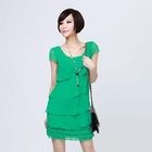 Mooiee - Ruffle Chiffon Dress