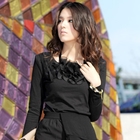 59th Street - Padded-Shoulder Long-Sleeve Top