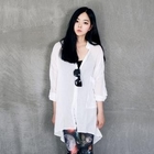 AROOKI - Asymmetric-Hem Long Shirt