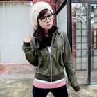 Ando Store - Faux Leather Bomber Jacket