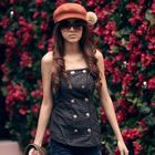 PUFFY - Leopard-Print Buttoned Strapless Top