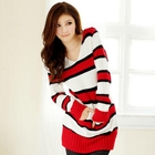 Tokyo Fashion - Striped Hooded Long Sweater