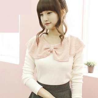 Bow Detail Capelet Top