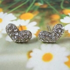 Angelove - Rhinestone Heart Earrings