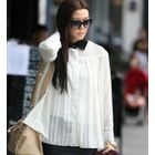 SOHO Central - Contrast Collar Pleated Chiffon Shirt