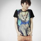 deepstyle - Cat Print T-Shirt