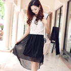 YOMI - Mock Two-Piece Dip-Back Dress