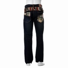 Buden Akindo - Double Waistband Printed Trim Jeans