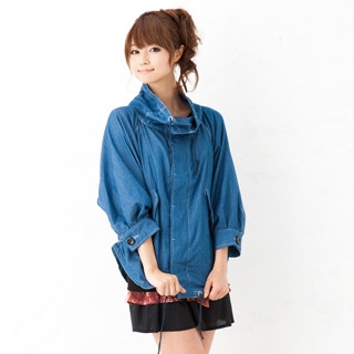 Chambray Dolman Sleeve Jacket