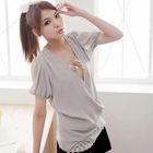 CatWorld - Short Sleeve Open-Front Cardigan