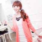 eFashion - V-Neck Dual-Pocket Cardigan