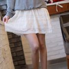 CLICK - Elastic-Waist Lace Skirt