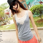 Ando Store - Lace Neckline Tank Top