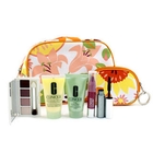 Clinique - Travel Set: 7 Day Scrub Cream 30ml + DDML 30ml + Mascara 3.4ml + Chubby Stick #07 3g + Eye Shadow Quad 2g + 2x Bags