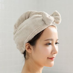 Lazy Corner - Bow-Accent Hair Drying Towel Lazy Corner - Bow-Accent Hair Drying Towel