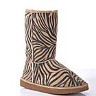 Lane172 - Fur Trimmed Zebra Print Boots