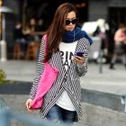 SOHO Central - Asymmetrical Stripe Drawstring Top