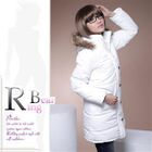 RingBear - Zip Front Padded Coat with Faux-Fur Trimmed Hood